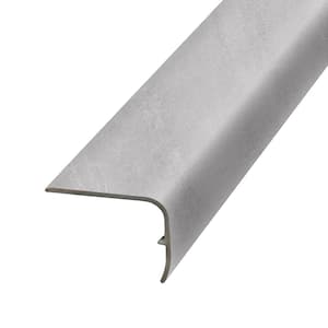 Satin 1.32 in. Thick x 1.88 in. Wide x 78.7 in. Length Vinyl Stair Nose Molding