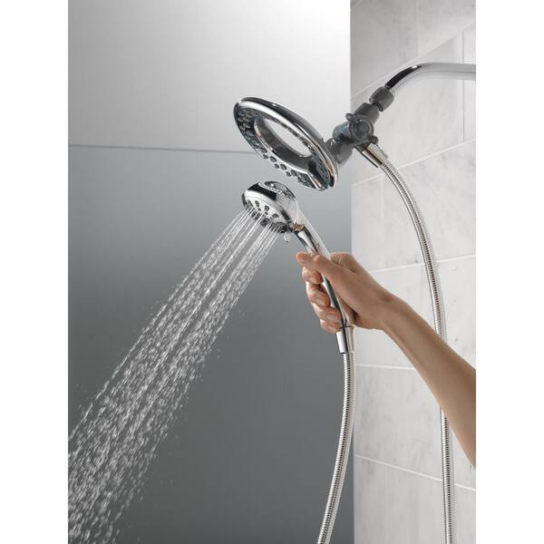 In2ition Two-in-One 4-Spray 6.1 in. Dual Wall Mount Fixed and Handheld Shower Head in Chrome In2ition Two-in-One 4-Spray 6.1 in. Dual Wall Mount Fixed and Handheld Shower Head in Chrome
