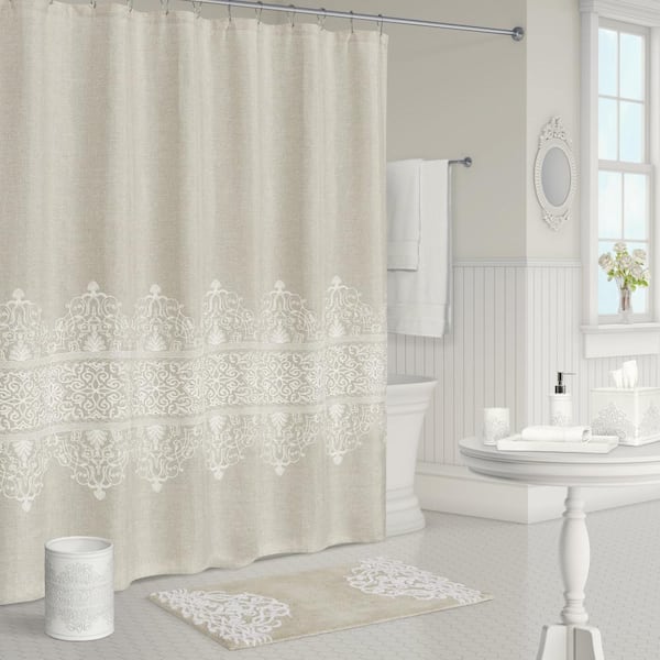 Unbranded Leanna Polyester Linen Shower Curtain