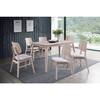 NEW CLASSIC HOME FURNISHINGS New Classic Furniture Oscar 7-Piece White Ash Wood Top Rectangle Table Set 40-1651W-D6CT