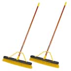 Job Site 24 in. Multi-Surface Indoor/Outdoor Push Broom (2-Pack)
