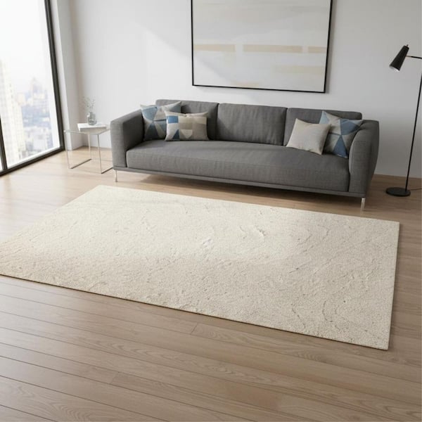 Beige  5 X 8 ft. Woven Abstract Rectangle Indoor Area Rug