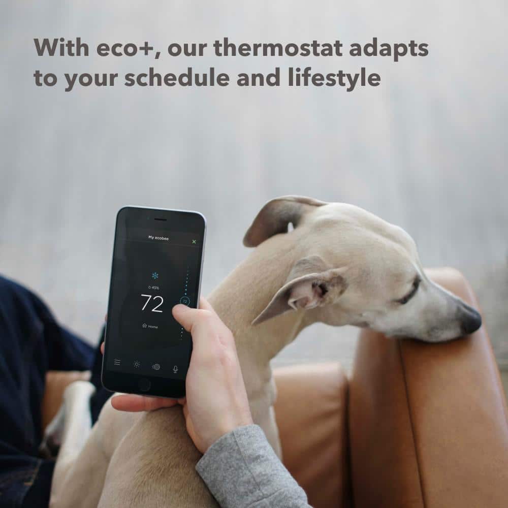 Ecobee Black Programmable Smart Thermostat with Touchscreen