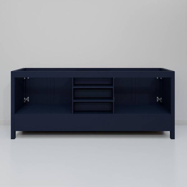 Lexora Jacques 72 in. W x 22 in. D Navy Blue Double Freestanding