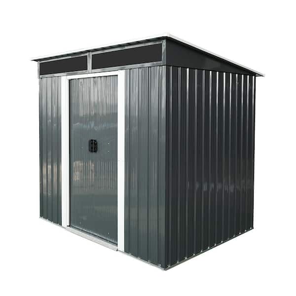 6 ft. W x 5 ft. D Metal Shed with Double Door (30 sq. ft. )