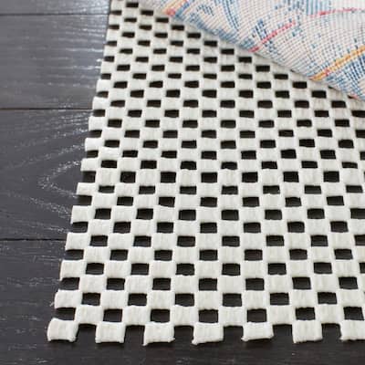 Grid White 2 ft. x 14 ft. Non-Slip Rug Runner Rug Pad