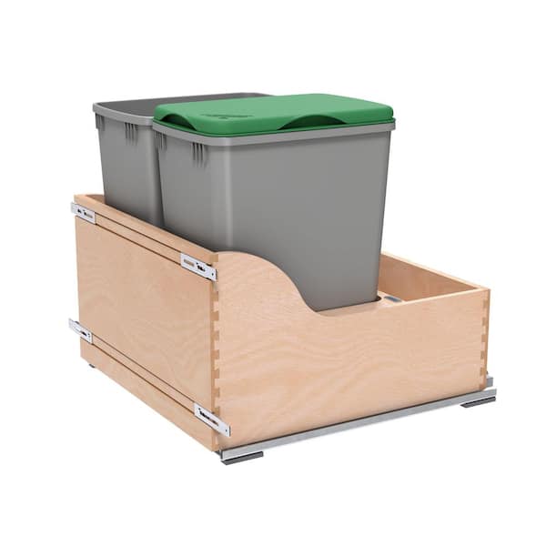 Wood Pullout Trash/Waste Container w/ Soft-Close