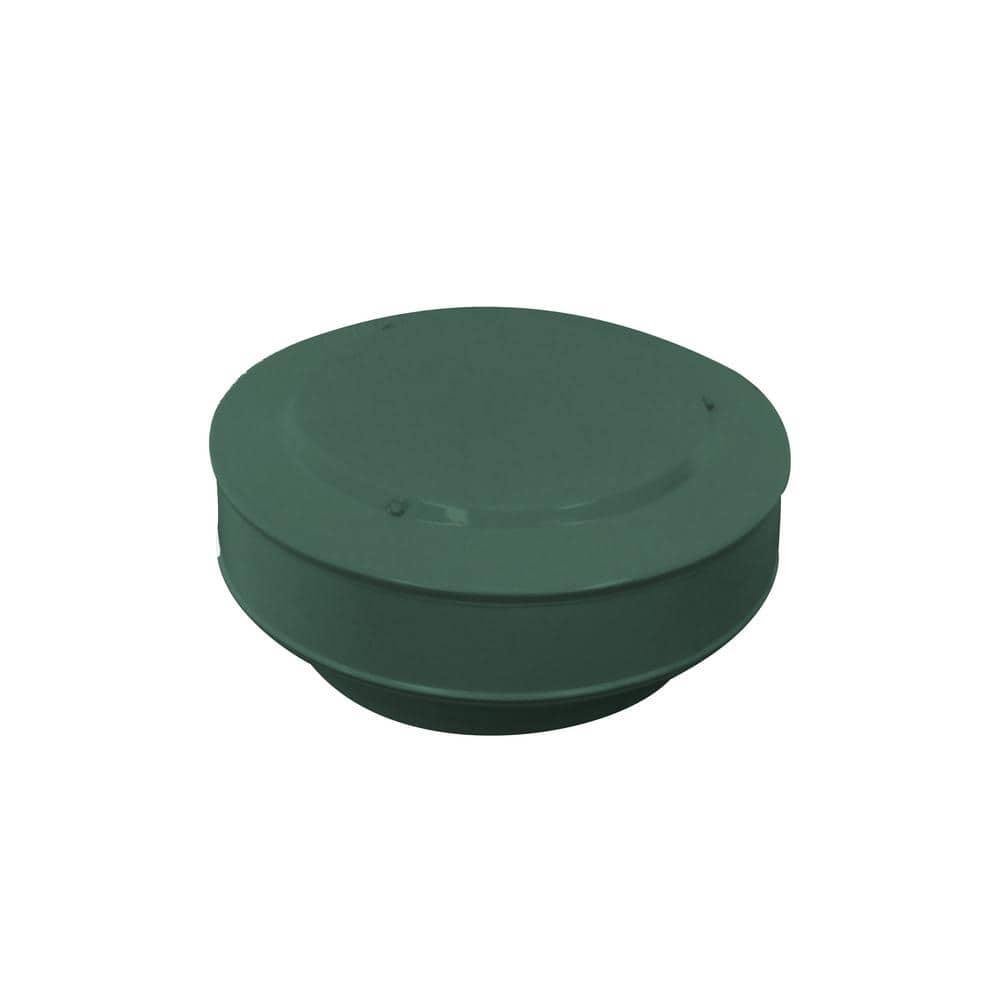 8 in. Diameter Aluminum Vent Pipe Cap in Green