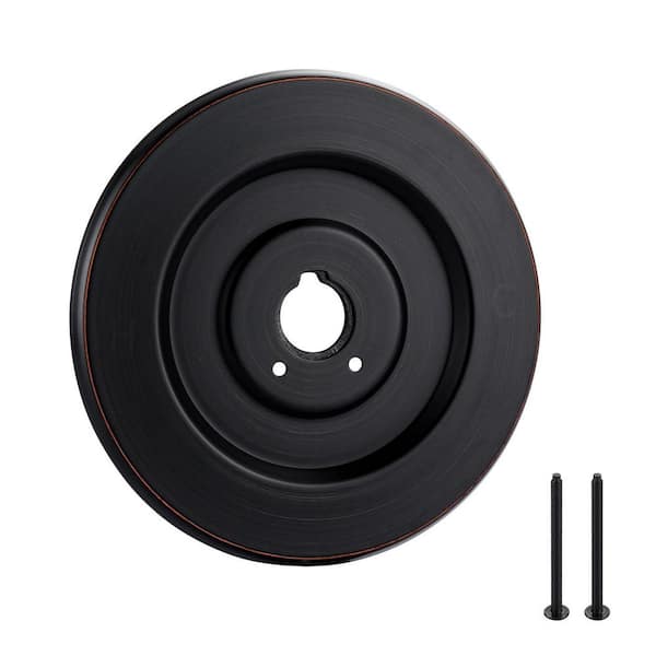 7 in. Oil Rubbed Bronze Single-Handle Wall Mount Pressure Balance Valve Trim Plate Replacement with Screws