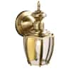 Design House Jackson Solid Antique Brass Outdoor Wall Lantern