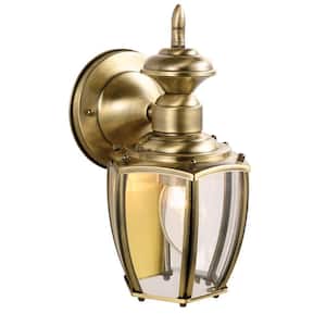 Jackson Solid Antique Brass Outdoor Wall Lantern Sconce