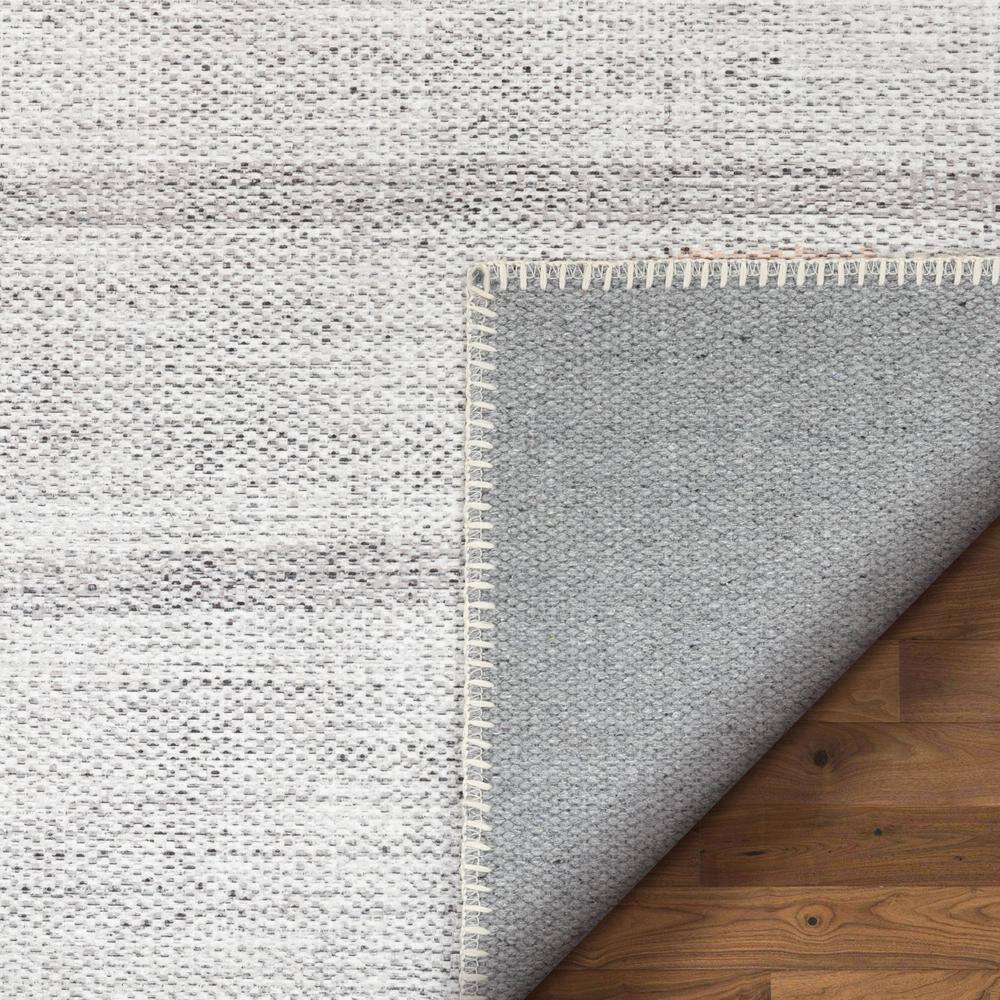 Gray Chenille Flat-Weave Reversible Area Rug 2' x 3'11"