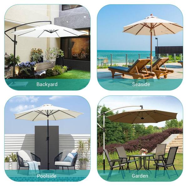 Enhance Your Outdoor Oasis with Sand 6x9 ft. Rectangular Patio Umbrella -  Stylish, Durable, and Sun-Protective