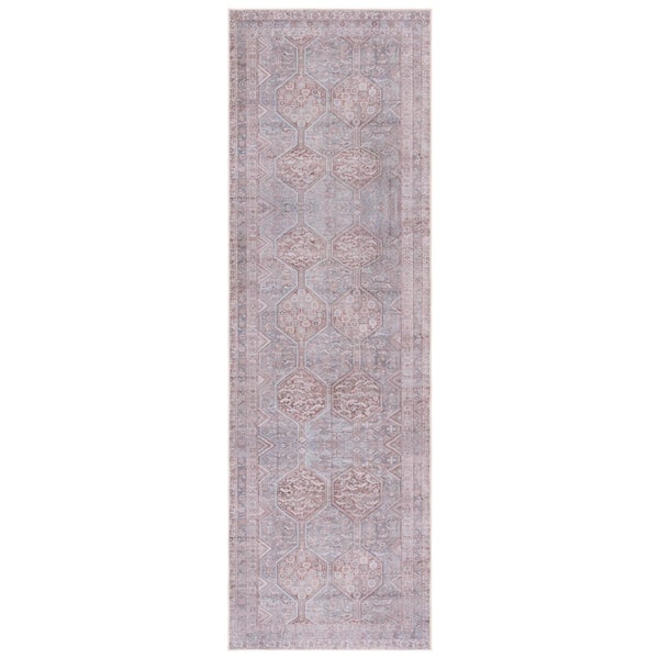 Style Selections 2 X 6 (ft) Grey Indoor Border Machine Washable Runner Rug  in the Rugs department at