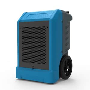 230 pt. 8,000 sq.ft. Bucketless Commercial Dehumidifier in. Blue with Drain Hose, Rotomolded Case