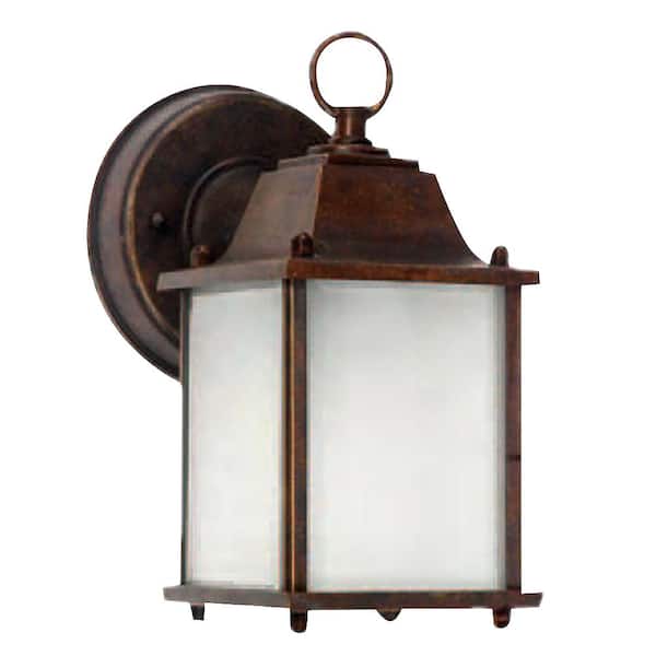 Unbranded Mariel Brushed Nickel Dust to Dawn Outdoor Hardwired Coach Sconce