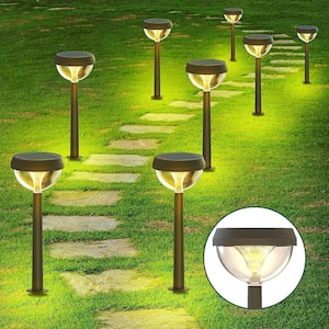 Solar Fairy Garden Decor 2-Pack Metal Hanging Lantern Solar Outdoor Garden Decoration Silhouette Light Stake