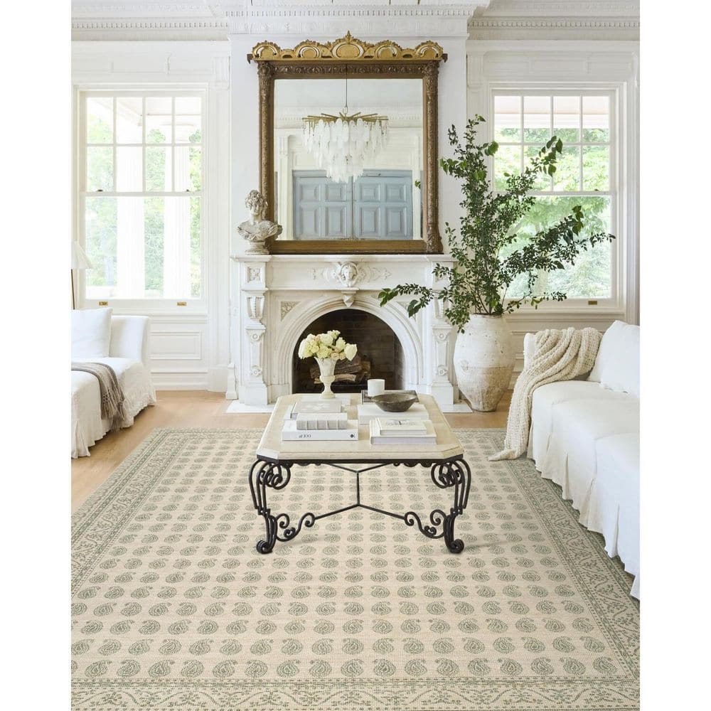 Nabela Noor Home Alo Medium Green Traditional Area Rug, 2 ft. x 2 ft. price history on PriceWatchPro