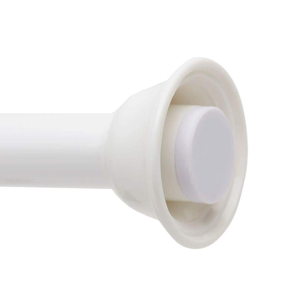 Zenna Home NeverRust 43 in. - 72 in. Aluminum Minial Adjustable Shower ...