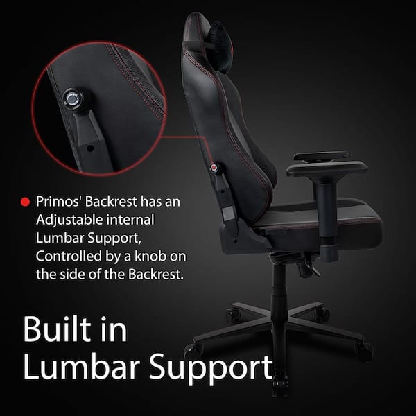 Flash Furniture Ergonomic Gaming Chair with 4D Armrests, Headrest, & Lumbar  Support-Black/Red