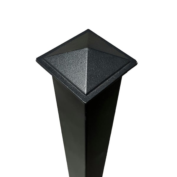NUVO IRON Ready Rail Series 2 in. x 2 in. x 38 in. H Steel Rail Fence Post