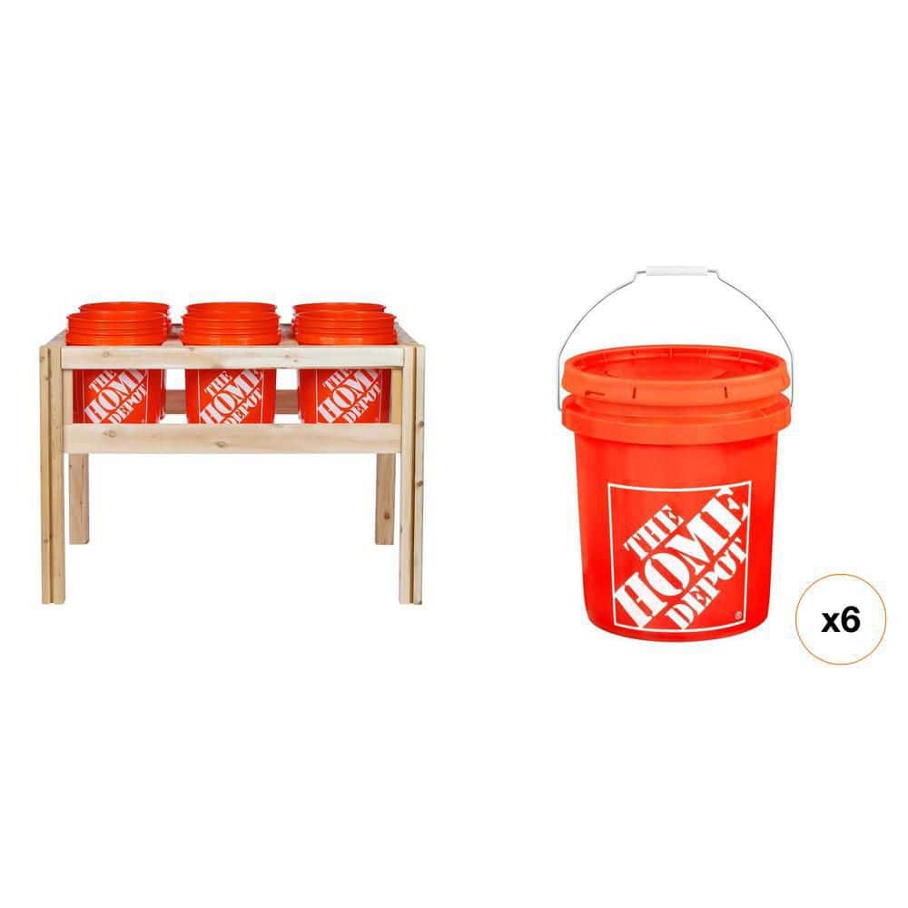 The Home Depot 5 Gallon Orange Homer Bucket 05GLHD2 - The Home Depot