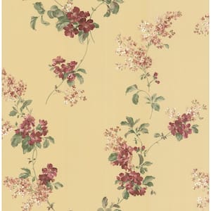 Madison Yellow Floral Trail Wallpaper Sample