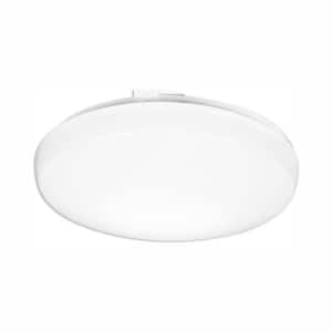 Contractor Select FMLRL Series 14 in. 3000K Soft White Integrated 1600 Lumen LED Round Flush Mount Light Fixture