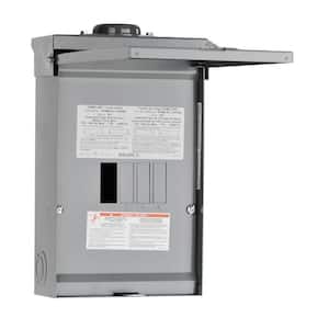 Homeline 125 Amp 4-Space 8-Circuit Outdoor Main Lug Load Center with Ground Bar