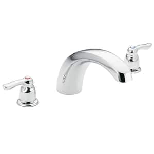 Chateau 2-Handle Low Arc Roman Tub Faucet Trim Kit in Chrome (Valve Not Included)