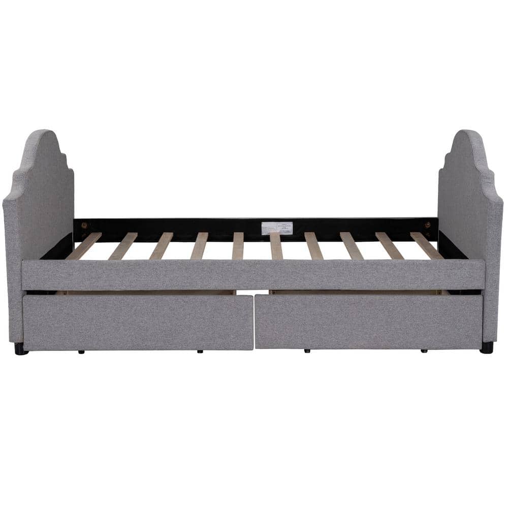 Utopia 4niture Gaby Upholstered Twin Size Daybed with Storage Drawers ...