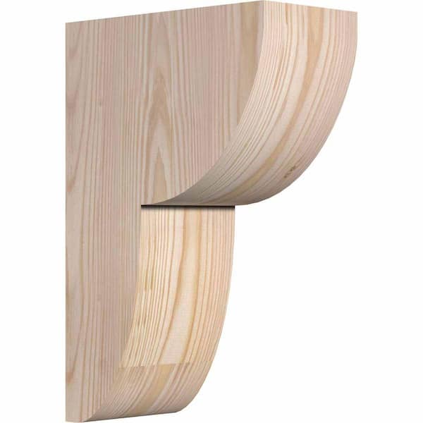 Ekena Millwork 4 in. x 8 in. x 12 in. Douglas Fir Carmel Smooth Corbel