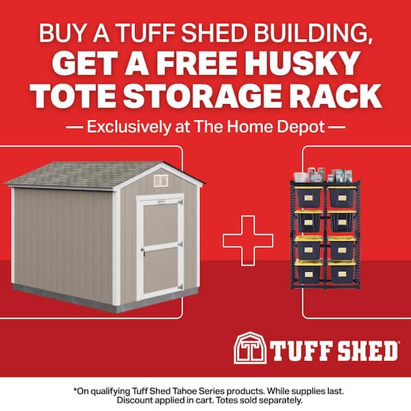 Professionally Installed Tahoe Bijou 8 ft. x 10 ft. Wood Storage Shed with 7 ft. High Sidewall (80 sq. ft.)