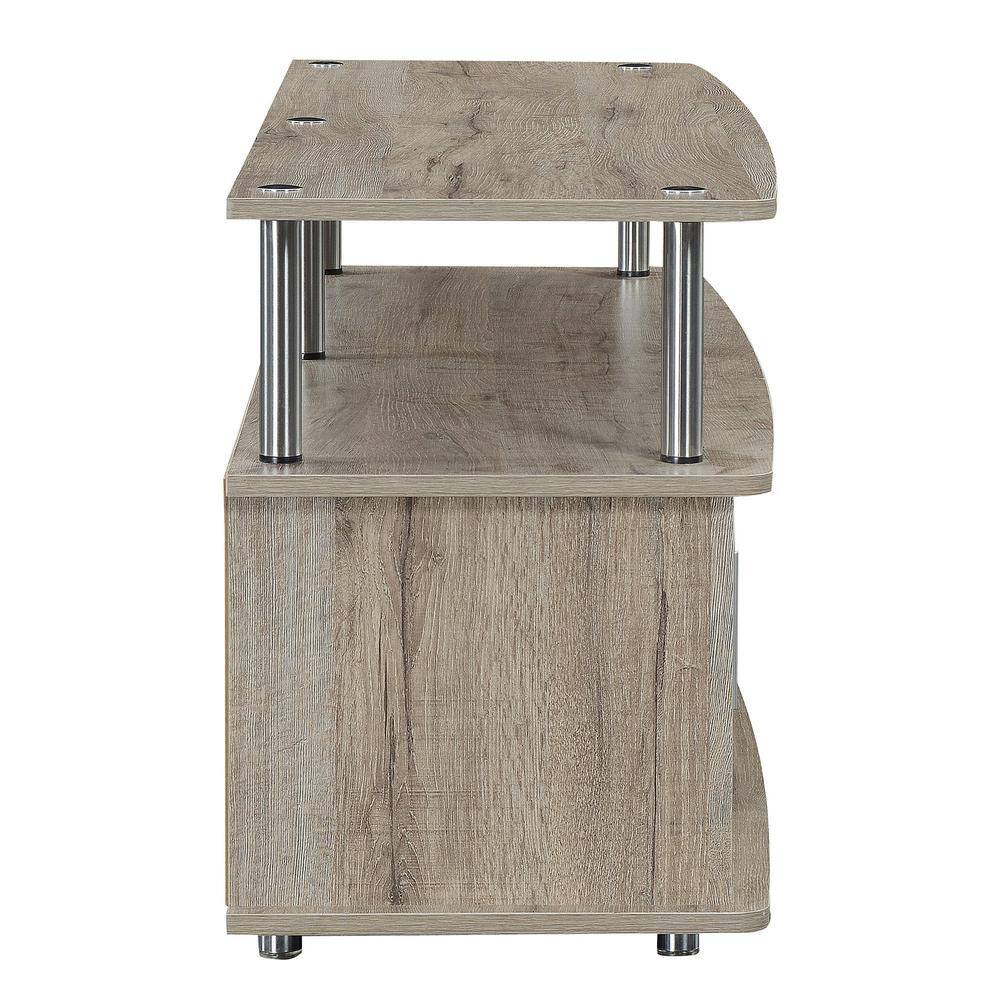 Monterey Sandstone Wood 48" TV Stand with Cabinet Storage