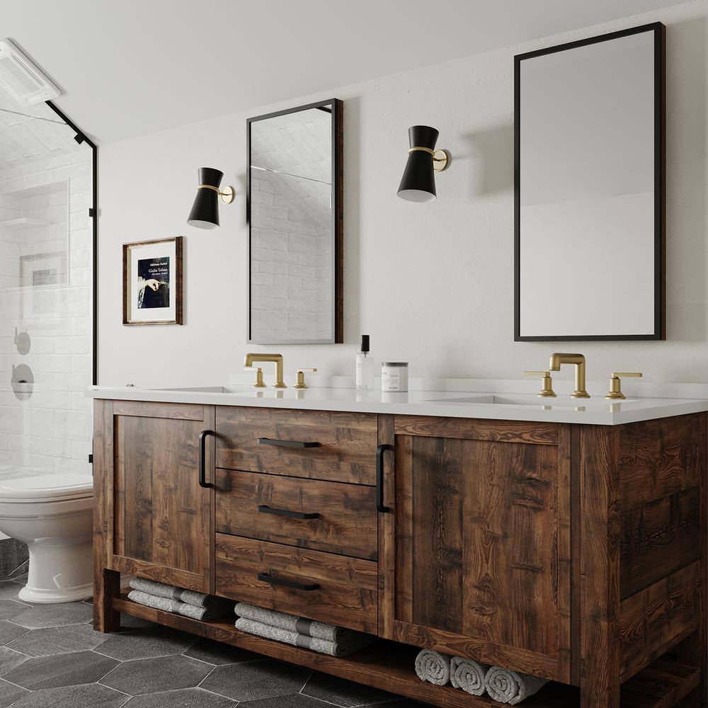 Brushed Gold 8 in. Widespread Double Handle Bathroom Faucet