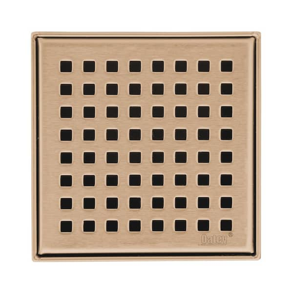 4~ Tile-In Square Shower Drain in Champagne Bronze DT062412-CZ