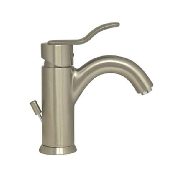 Whitehaus Collection Single Hole 1-Handle Bathroom Faucet in Brushed Nickel