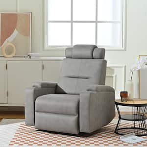 Electric Power Lift Recliner Chair for Elderly with Side Pocket,USB Charge Port for Living Room, Light Gray