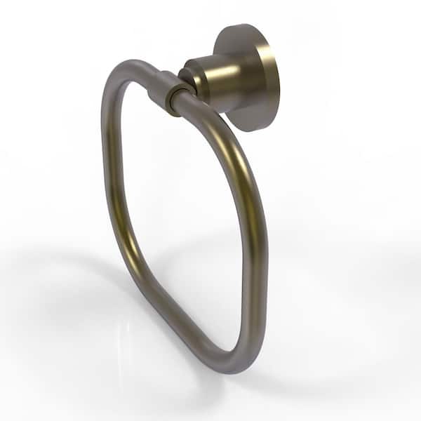 Allied Brass Washington Square Collection Wall Mounted Towel Ring in Antique Brass