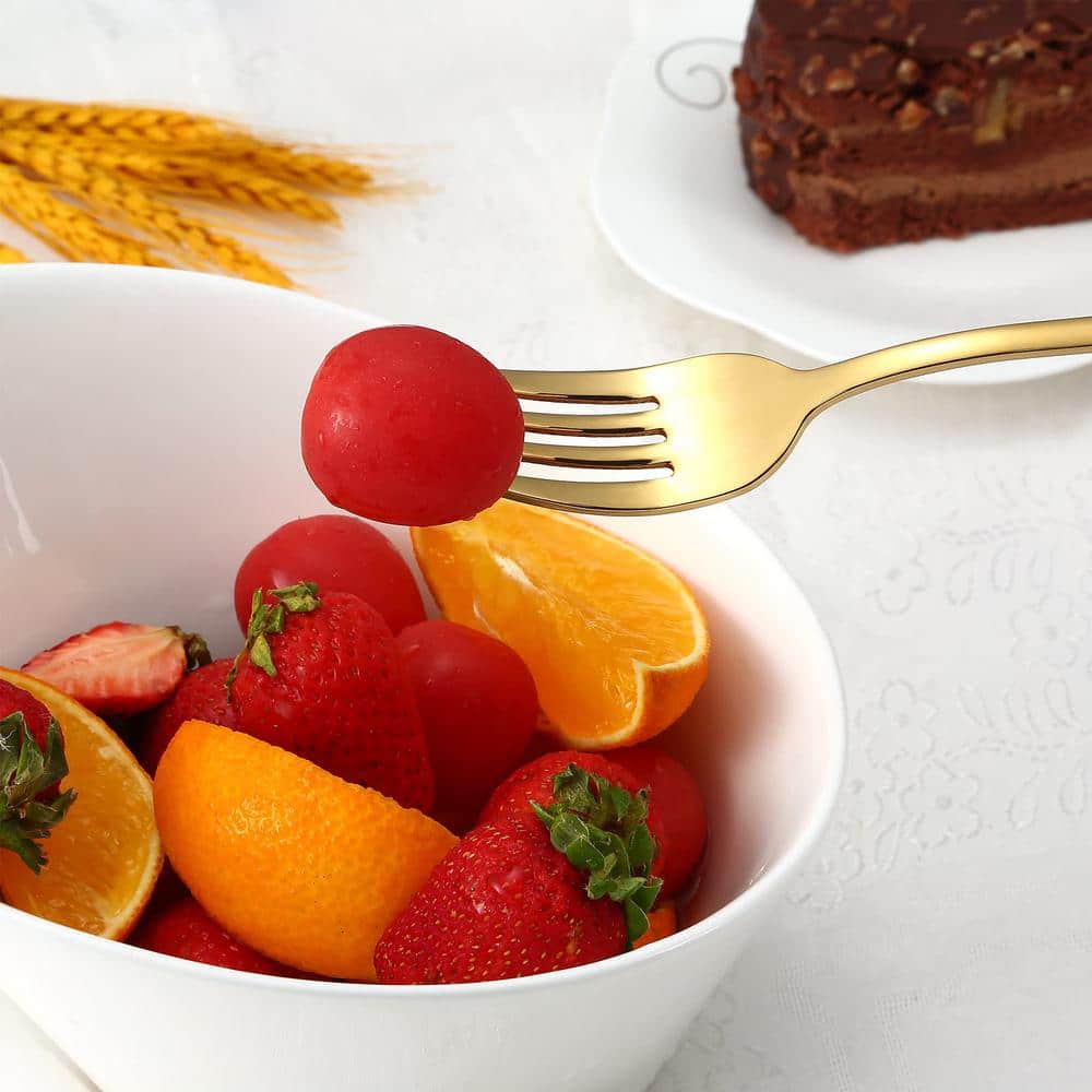 20-Piece Gold Stainless Steel Flatware Set for 4