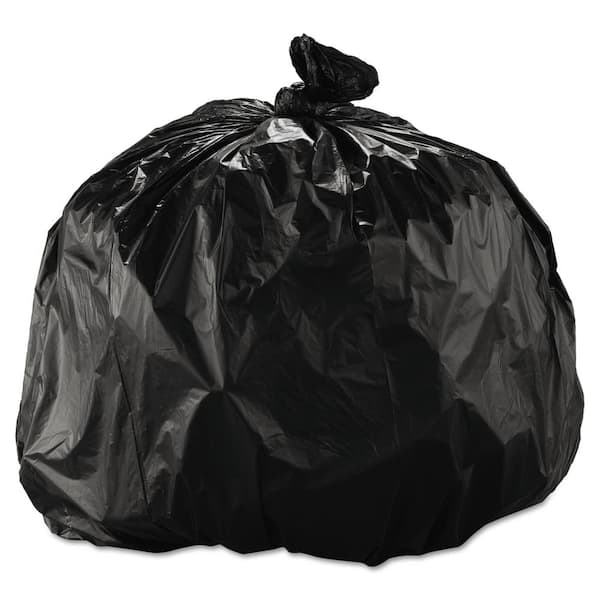 Inteplast Group 33 in. x 40 in. 33 Gal. 22 mic Black High-Density Interleaved Commercial Trash Can Liners (250/Carton)