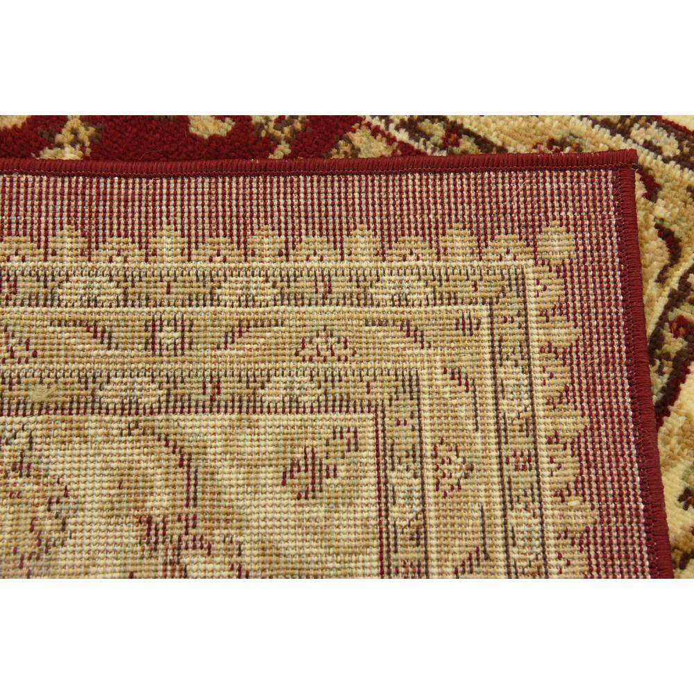 Elegant Red Floral 4' Square Synthetic Indoor Rug