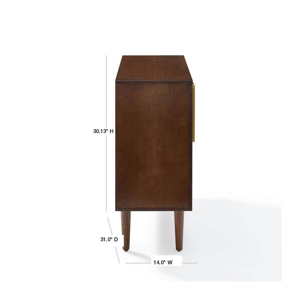 Mid-Century Modern Everett Mahogany Console Cabinet with Storage