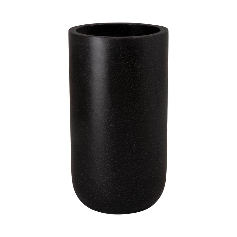 16 in. L x 29.5 in. H Black Terrazzo Round Planter price history on PriceWatchPro