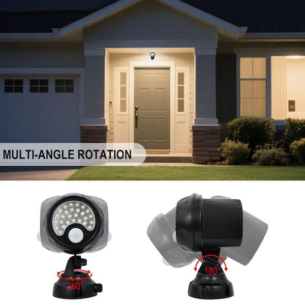 15 Watt Equivalence 450 Lumens 120 Beam Angle Degree Motion Sensing Dusk to Dawn Integrated LED Flood Light 2-pack