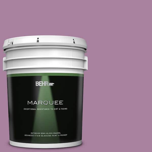 BEHR MARQUEE 5 gal. #M110-5 Amazonian Orchid Semi-Gloss Enamel Exterior Paint & Primer