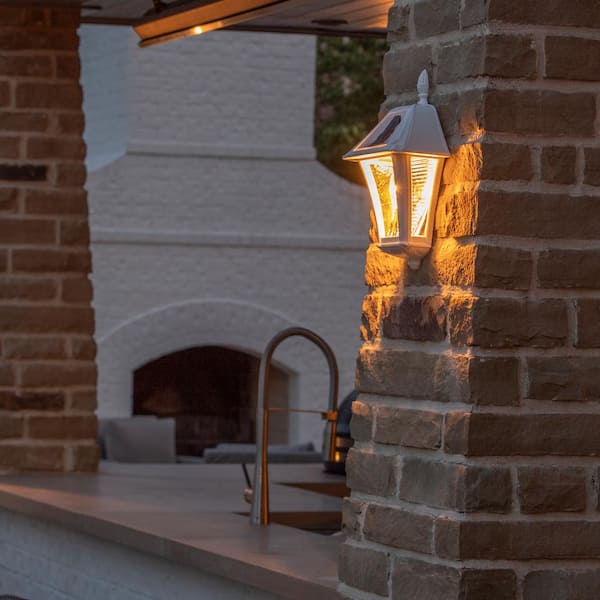 GAMA SONIC Baytown II Bulb 130 Lumens White Outdoor Solar Weather