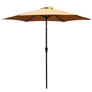 9 ft. Aluminum Outdoor Patio Umbrella With Carry Bag in Taupe
