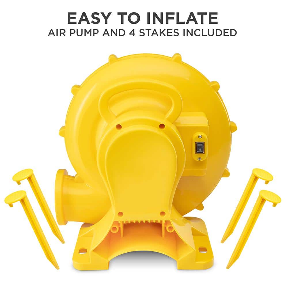 Sunny & Fun Inflatable Dual Slide Water Park with Climbing Wall