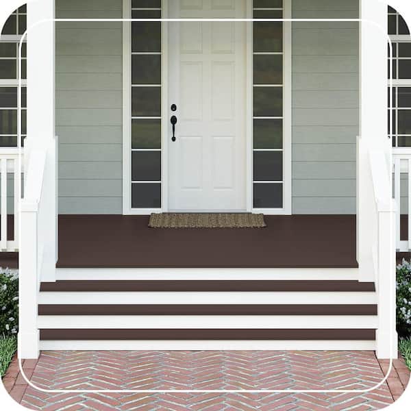 1 gal. #PFC-25 Dark Walnut Textured Low-Lustre Enamel Interior/Exterior Porch and Patio Anti-Slip Floor Paint
